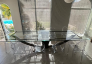 Plateau de table sur-mesure en verre à Guéreins (01)