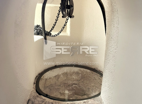 Découpe à la demande puit de verre dans un château à Trévoux (01)