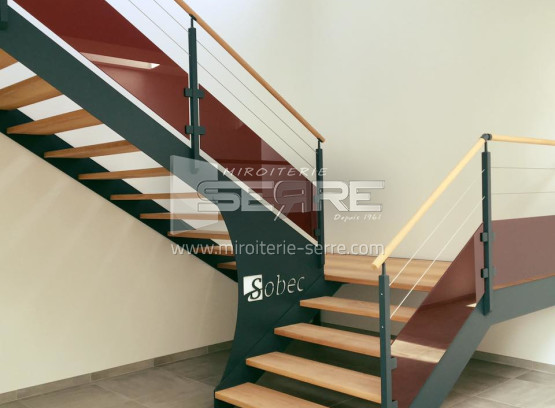 Garde-corps en verre pour escalier proche de Châtillon-sur-Chalaronne (01)